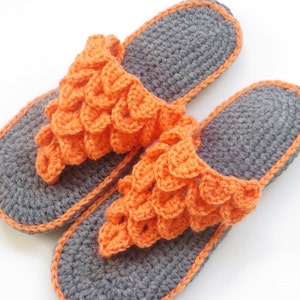 CROCHET Slipper PATTERN, Crochet Sandals Pattern, Crocodile Stitch Slippers for Women, image 2