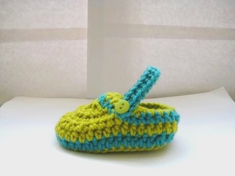 Crochet Baby Booties Pattern pdf pattern for sale, Crochet Baby Slippers for Boys or Girls image 2