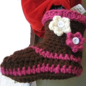 Crochet  Booties pattern ( pdf pattern), Boots for Girls