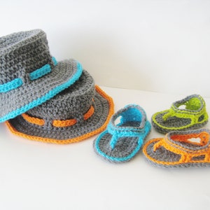 Crochet Sandals Pattern, Flip Flop Sandals Pattern for Baby Boys,Trekkers image 4