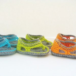 Crochet Sandals Pattern, Flip Flop Sandals Pattern for Baby Boys,Trekkers image 3