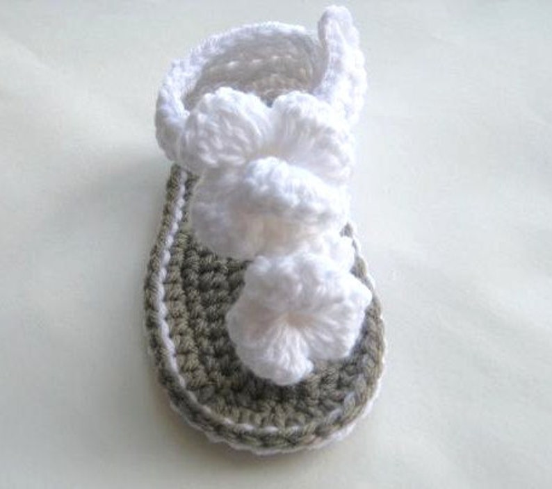 Crochet Pattern Baby Booties, Orchid Sandals pdf pattern for sale image 3