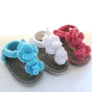 Crochet Pattern Baby Booties, Orchid Sandals pdf pattern for sale image 4