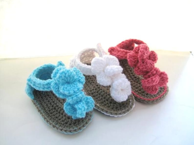 Crochet Pattern Baby Booties, Orchid Sandals pdf pattern for sale image 4