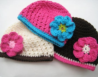 Patrón de gorro de crochet, de bebé recién nacido a adulto, patrón de gorro de crochet en pdf, gorro de otoño