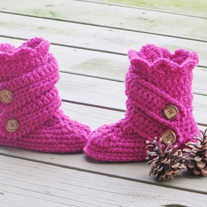 Crochet Pattern for Child's Boots, Kids Boots Crochet Pattern, Slipper Crochet Pattern, Child's Classic Snow Boots image 2