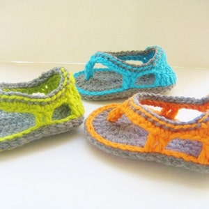 Crochet Sandals Pattern, Flip Flop Sandals Pattern for Baby Boys,Trekkers image 2