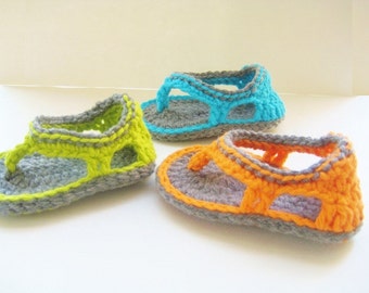 Crochet Sandals Booties Pattern, Flip Flop Sandals Pattern for Baby Boys,  Trekkers