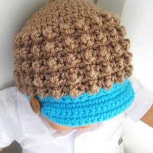 Crochet Pattern Hat , Newborn Baby to Adult, Boy and Girl, Pdf pattern Visor Beanie image 3