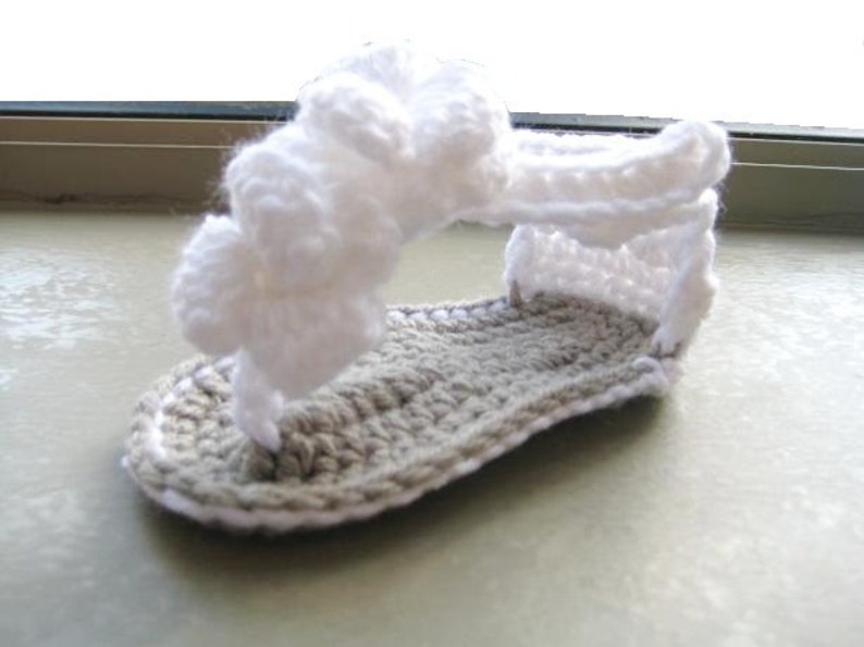 Crochet Pattern Baby Booties, Orchid Sandals pdf pattern for sale image 5