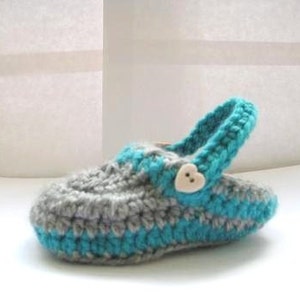 Crochet Baby Booties Pattern pdf pattern for sale, Crochet Baby Slippers for Boys or Girls image 3