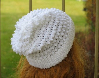 Crochet Slouchy Hat Pattern, Woman's Slouchy Hat Pattern,  Slouchy Beanie Crochet Pattern, Claudia Slouch Hat