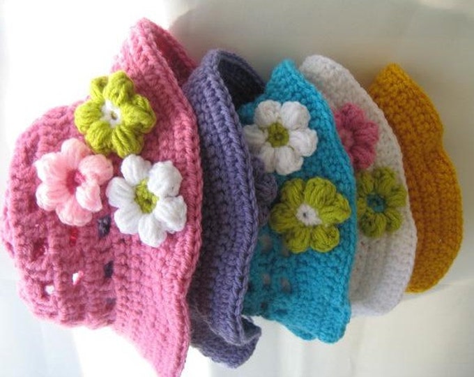 Crochet Pattern Baby Sun Hat , Baby to 10 Years Pdf Pattern Etsy