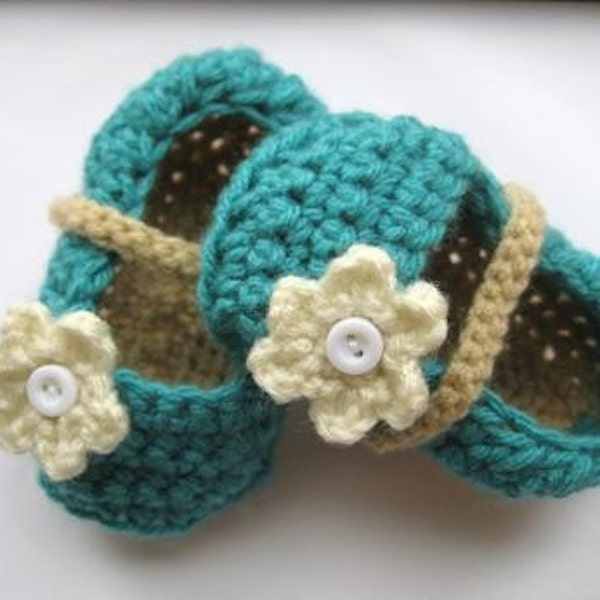 Crochet  Baby Pattern Booties, Ballet Flats (pdf pattern)