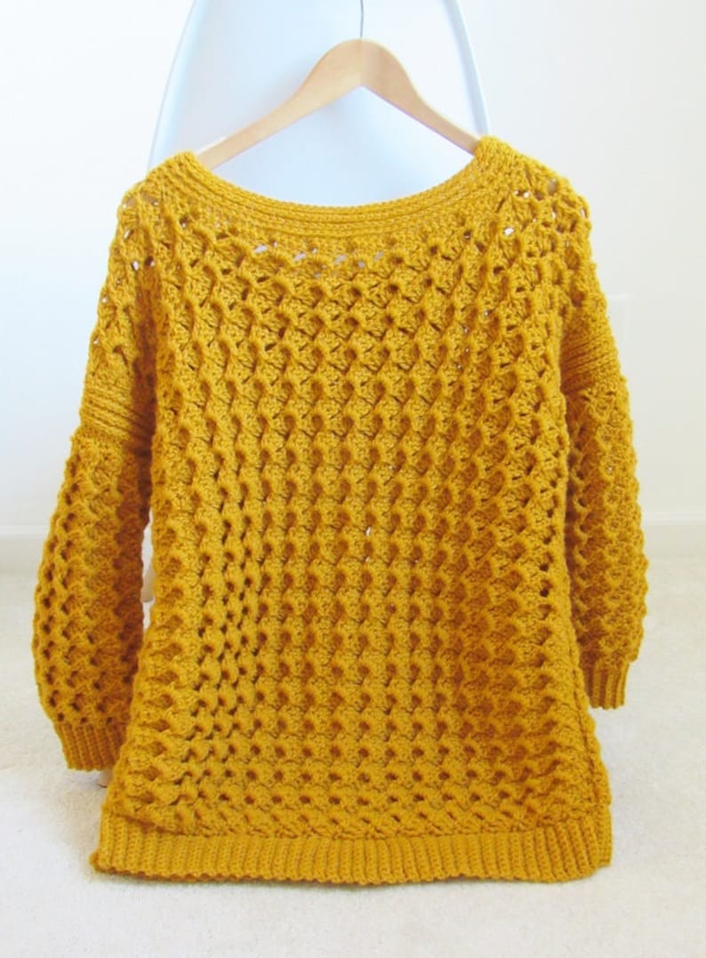 Crochet Sweater Pattern Women Crochet Pullover Pattern Women Etsy