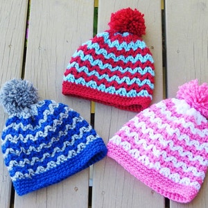 Häkelmütze Muster, Häkelmütze Muster, Baby Beanie Mütze Muster, Neugeborene bis Frau Größen, Alexis Beanie