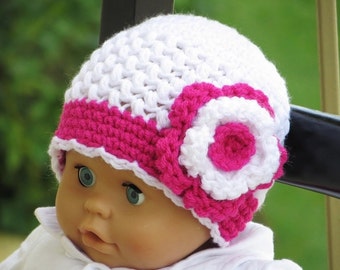 Crochet Beanie Hat Pattern for Baby, Crochet Beanie Pattern, Newborn to Woman sizes, Sofia Beanie