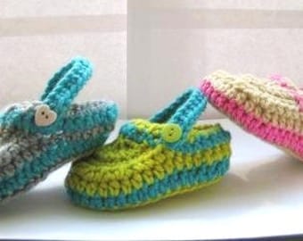 Crochet Baby Booties Pattern, Booties Crochet Pattern,Crochet Baby Slipper Pattern for Boys or Girls