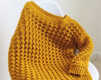 Crochet Sweater Pattern Women, Crochet Pullover Pattern Women, Crochet Jumper Pattern women, Crochet Pullover Sweater, Vanessa Pullover