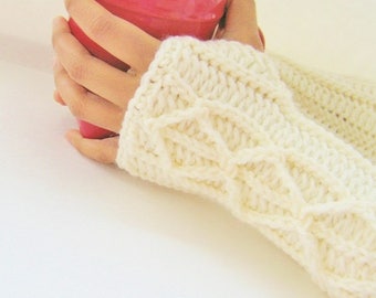 Fingerless Gloves Crochet Pattern Faux Cables,Fingerless Mittens Crochet Pattern, Arm Warmers Crochet Pattern, Wrist Warmers Crochet Pattern