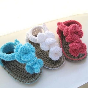 Crochet Pattern Baby Booties, Orchid Sandals pdf pattern for sale image 2