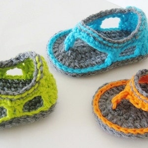 Crochet Sandals Pattern, Flip Flop Sandals Pattern for Baby Boys,Trekkers image 5