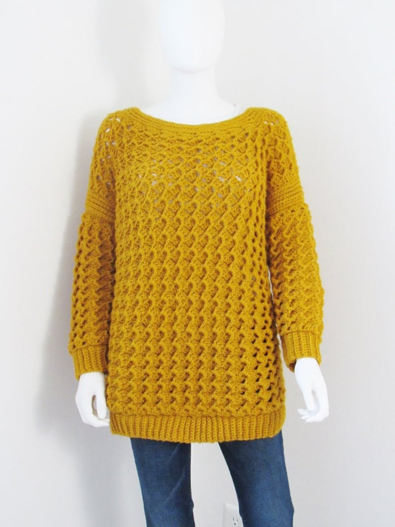 Crochet Sweater Pattern Women Crochet Pullover Pattern Women Etsy