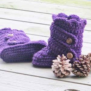 Crochet Pattern for Child's Boots, Kids Boots Crochet Pattern, Slipper Crochet Pattern, Child's Classic Snow Boots image 4
