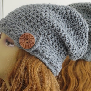 Crochet Pattern, Crochet Slouchy Hat Pattern, Slouchy Beanie Pattern, Cable Brim Hat Pattern, Sydney Slouchy Hat, image 4
