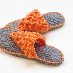 CROCHET Slipper PATTERN, Crochet Sandals Pattern, Crocodile Stitch Slippers for Women, image 5