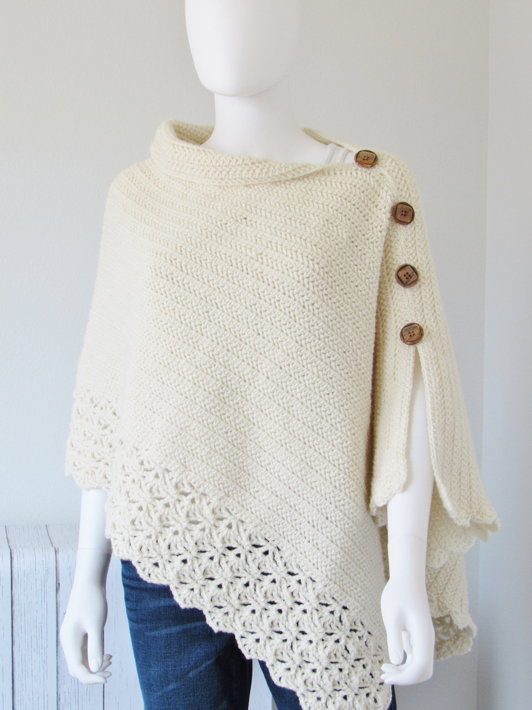 Crochet Poncho Pattern for Women Easy 