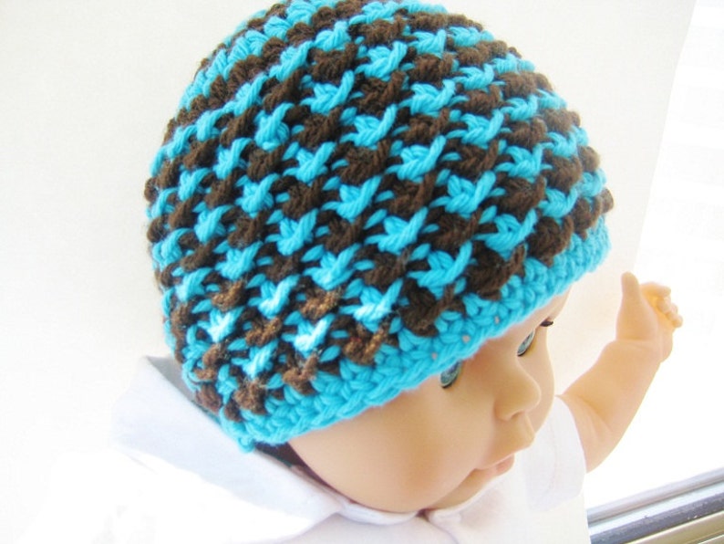 Crochet Baby Hat Pattern Crochet Baby Boy Pattern Crochet Beanie Pattern Newborn to Adult Sizes Starry Night Beanie image 2