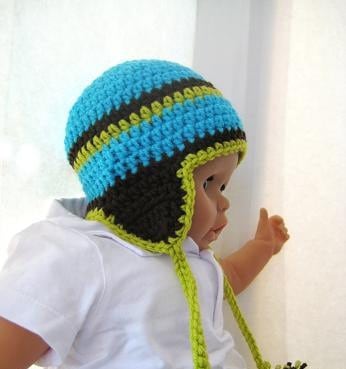 Newborn to Adult Ear Flap Hat Pattern