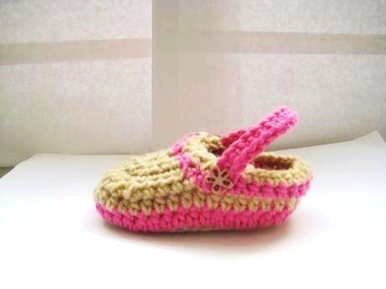 Crochet Baby Booties Pattern pdf pattern for sale, Crochet Baby Slippers for Boys or Girls image 4