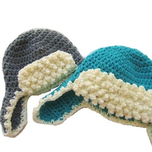 Crochet Hat Pattern, Aviator Hat Crochet Pattern, Crochet Ear Flap Hat Pattern, Baby Hat Pattern, Newborn Hat Pattern, Aviator Hat