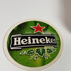 Vintage Heineken-onderzetters Lot 100 bierbars Retro Advertising Man Cave afbeelding 6