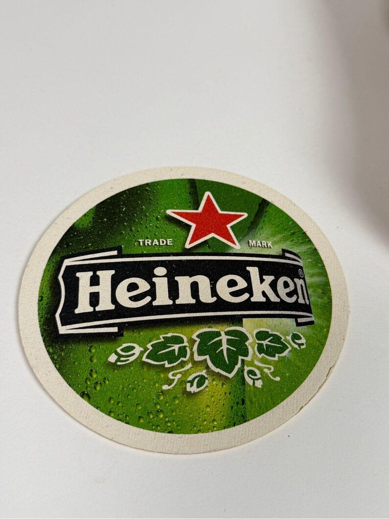 Vintage Heineken-onderzetters Lot 100 bierbars Retro Advertising Man Cave afbeelding 6