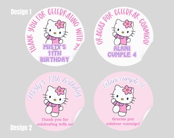Kitty  Stickers: Custom Waterproof Round Stickers, 2 inch