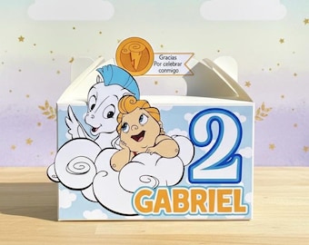 Baby Favor Boxes Hercules Inspired theme- 12 Pack Boxes