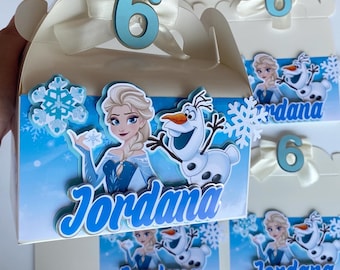Princess Frozen inspired Favor Boxes - Personalized Boxes