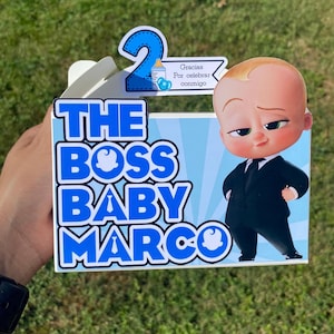 12 pack Boss baby theme favor boxes| boss baby |  | blue| gable boxes