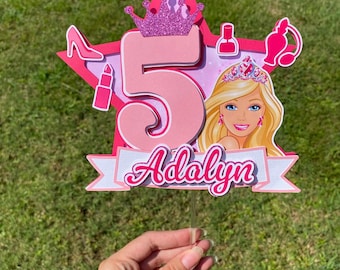 Fashion Doll Cake Topper: Pink Birthday Party Decoration