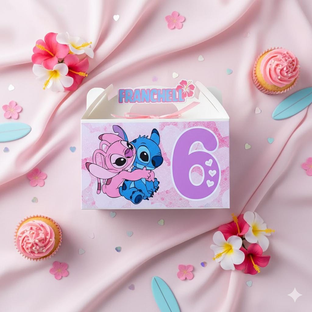 12 Pack-blue and Pink Alien Favor Boxes, Personalized Hawaiian ...