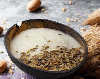 Lavender Coconut Shell Candle: Handmade Soy Wax Aromatherapy Gift
