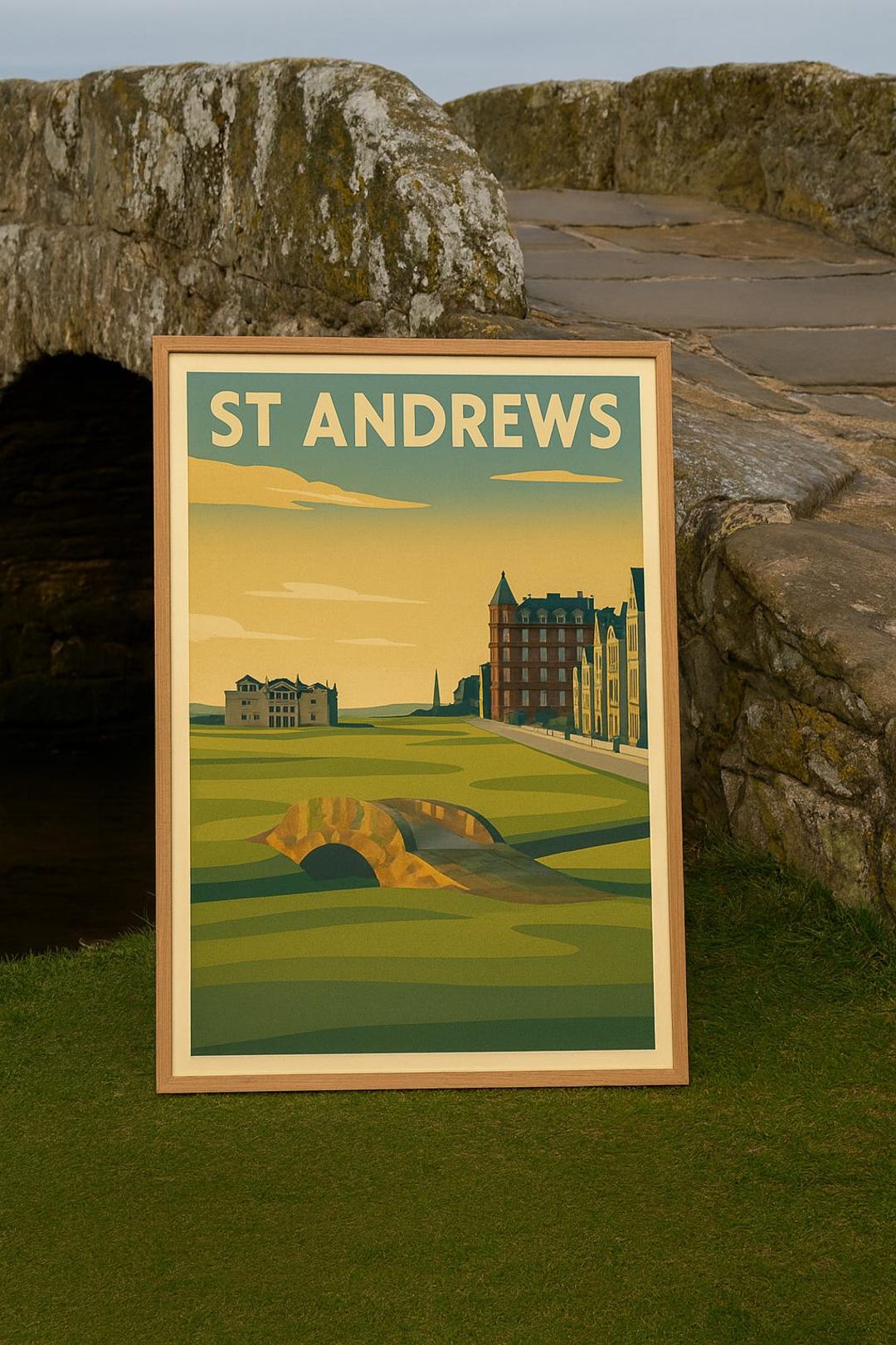 St Andrews Golf Poster: Vintage Old Course Print, Scotland Golf Gift - Etsy