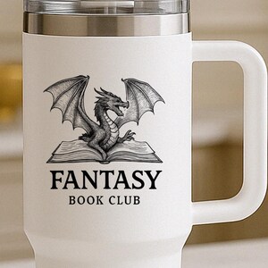 Vaso de club de lectura de fantasía / Vaso de dragón de 113 ml / Taza de lectura aislada para amantes de la lectura / Regalo para amantes de los libros / Taza de acero inoxidable para bebidas frías y calientes