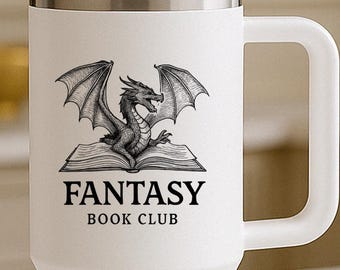 Fantasy Book Club Tumbler: 40oz Insulated Dragon Stainless Steel Cup