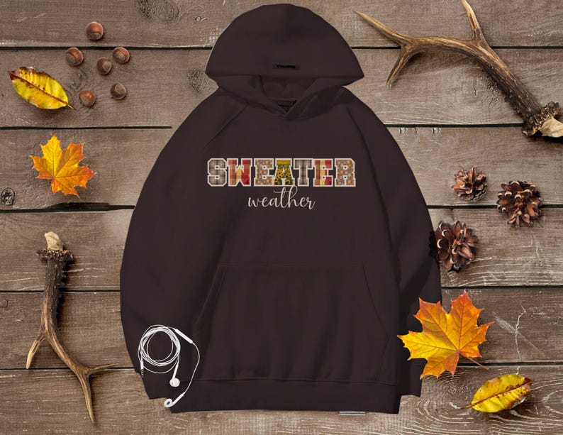 Sweater Weather Hoodie: Fall Pullover - Cozy Autumn Vibes - Etsy