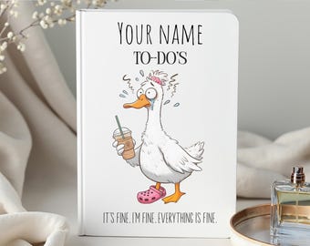 Personalized Silly Goose To-Do Journal: Matte Hardcover Notebook