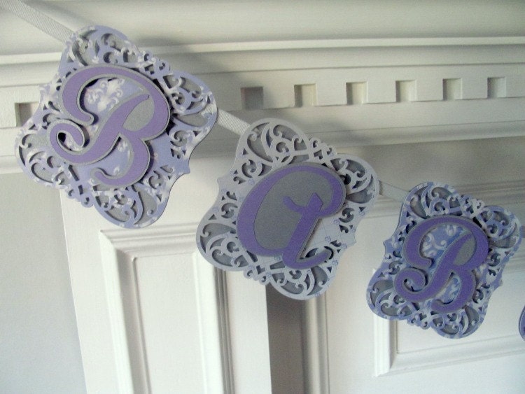 Baby Girl Shower Banner Silver And Lavender Baby Shower Banner Baby Girl Shower Banner Silver And Lavender Baby Shower Banner